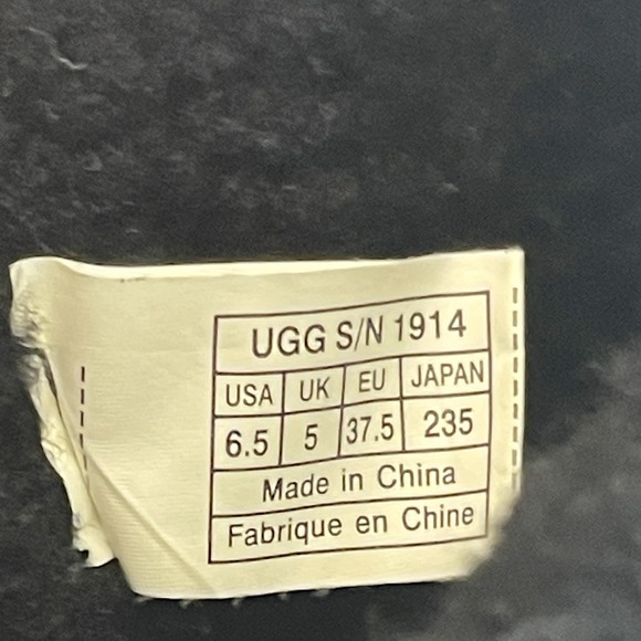 UGG Australia Women's 1914 Bellvue Sheepskin Leather Winter Boots Black Moto 6.5 - Picture 8 of 8